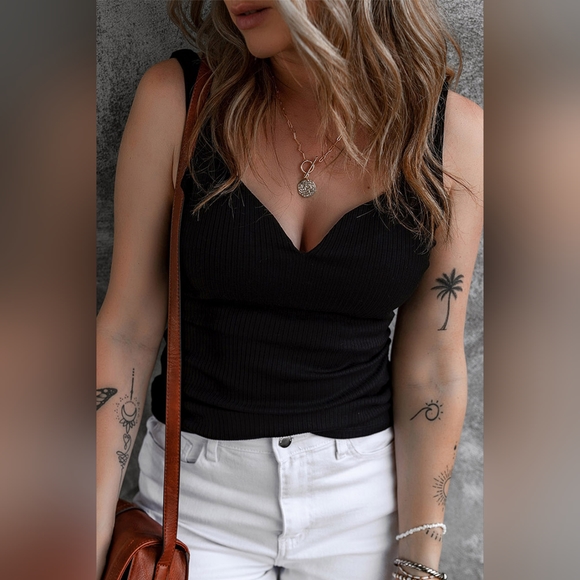 Sweetheart Neck Wide Strap Tank Top  Hit The Like ♡ Button For SALE!! - Picture 4 of 7